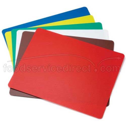 Tablecraft Polyethylene 18 x 24 inch Assorted Color Flexible Cutting Mat, 6 count