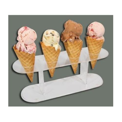Winco Acrylic Ice Cream Cone Holder Stand, 12 X 4 X 4 1/2 Inch