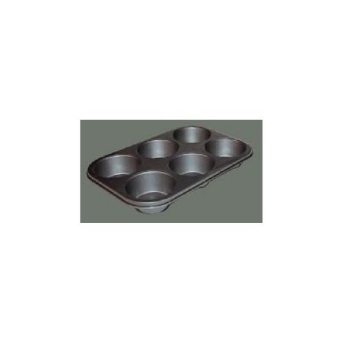 Winco Tin Plate 6 Cup Non Stick Muffin Pan, 13 X 8 1/2 Inch