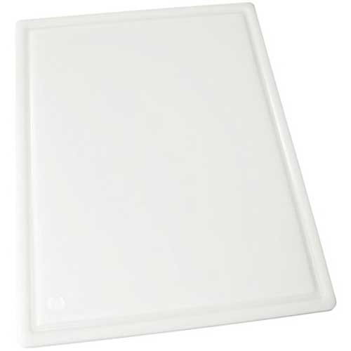 Winco White Grooved Cutting Board, 12 x 18 x 1/2 inch -- 6 per case.