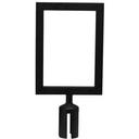 Winco Black Stanchion Top Sign Frame for Stanchion Post -- 4 per case.