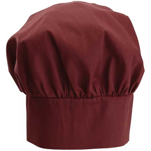 Winco Burgundy Velcro Closure Chef Hat, 13 inch -- 24 per case.