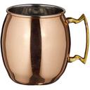 Winco Smooth Copper Plated Brass Handle Moscow Mule Mug, 20 Ounce -- 12 per case.