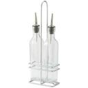 Winco Oil/Vinegar Cruet Set with Chrome Plated Rack -- 12 set per case.