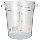 Winco Clear Polycarbonate Round Storage Container, 4 Quart -- 12 per case.