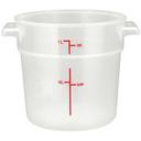 Winco Polypropylene Translucent Round Storage Container, 1 Quart -- 12 per case.