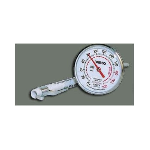 Winco Calibrated Dial Pocket Test Thermometer, 0 To 220 Degree Fahrenheit, 1 Inch