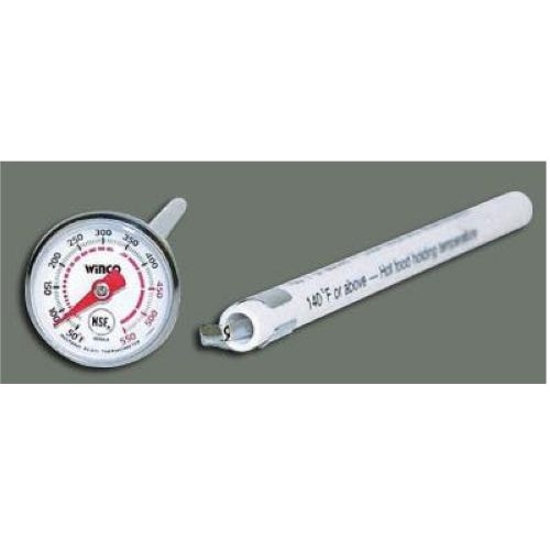 Winco Calibrated Dial Pocket Test Thermometer, 50 To 550 Degree Fahrenheit, 1 Inch