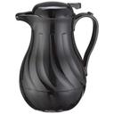 Winco Black Swirl Push Button Insulated Beverage Server, 64 Ounce -- 6 per case.