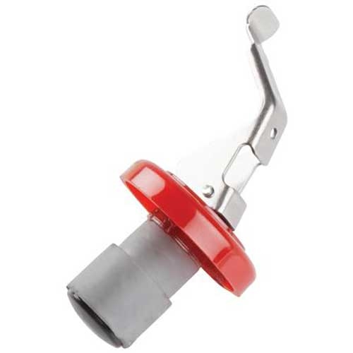 Winco Red Collar Wine Bottle Stopper With Stainless Steel Clip -- 12 Per Case