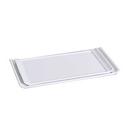 Yanco Fuji Porcelain Bone White Rectangular Display Plate, 13 inch Length x 6 1/2 inch Width -- 6 per case.