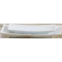 Yanco Fuji Porcelain Bone White Rectangular Sushi Plate, 8 inch Length x 3 1/8 inch Width -- 36 per case.