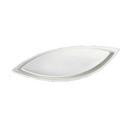 Yanco Fuji Porcelain Bone White Oval Leaf Shape Dish Plate, 11 inch Length -- 12 per case.