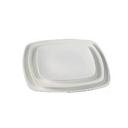 Yanco Fuji Porcelain Bone White Square Flat Plate, 8 inch Length x 8 inch Width -- 36 per case.