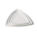 Yanco Fuji Porcelain Bone White Triangular Coupe Plate, 8 inch Length x 8 inch Width -- 36 per case.