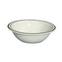 Yanco Green Band Ceramic American White Round Fruit Bowl, 3 1/2 Ounce -- 36 per case.