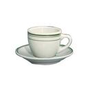 Yanco Green Band Ceramic American White Round Cup, 3 1/2 Ounce -- 36 per case.