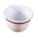 Yanco Houston Melamine Round Red Band/White Bouillon Cup, 7 Ounce -- 48 per case.