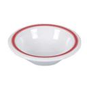 Yanco Houston Melamine Round Red Band/White Soup/Salad Bowl, 12 Ounce -- 48 per case.