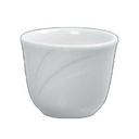 Yanco Miami Porcelain Bone White Round Stackable Embossed Chinese Tea Cup, 4 1/2 Ounce -- 72 per case.