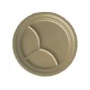 Yanco Nu Classic Melamine Sand Round 3 Compartment Plate, 9 inch Diameter -- 24 per case.