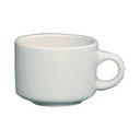 Yanco Recovery Ceramic American White Round Rolled Edge Stackable Cup, 7 Ounce -- 36 per case.