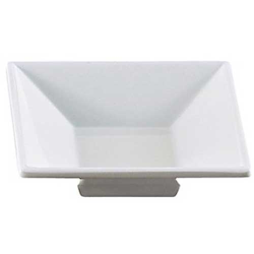 Yanco Rome Melamine Square White Plate, 3 x 3 inch -- 72 per case.