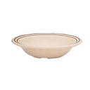 Yanco Sesame Melamine Round Brown Band/Beige Salad Bowl, 14 Ounce -- 48 per case.