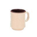 Yanco Sesame Melamine Round Brown Inside/Beige Outside Two Tone Coffee Mug, 8 Ounce -- 48 per case.