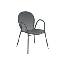 Emu Ronda Hd Outdoor Stacking Heavy Duty Armchair - Steel Mesh Seat And Back, Tubular Steel Frame, 32.5 X 22.5 X 25.5 Inch -- 4 Per Case.