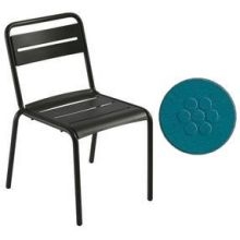 Emu Star Antique Blue Outdoor Indoor Stacking Side Chair, 32 x 21.5 x 24 inch -- 4 per case.