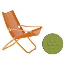 Emu Snooze Antique Green Plus Mint Outdoor Folding Lounge Chair, 41.5 x 30 x 36 inch.