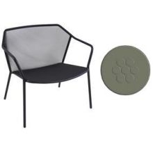 Emu Darwin Antique Moss Grey Outdoor Indoor Stacking Lounge Armchair, 29.5 x 30.5 x 28.5 inch -- 2 per case.