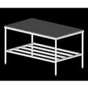 John Boos Additional Intermediate Stainless Steel Lower Dunnage Shelf, 36 x 24 inch.