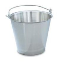 Vollrath Stainless Steel Tapered Utility Dairy Pail, 12.5 Quart -- 3 Per Case