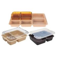 Cambro Co Polymer 5 Compartment Base Meal Delivery Tray, Brown, 14 3/4 x 10 9/16 x 1 5/16 inch -- 24 per case.