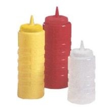 Traex Clear Wide Mouth Squeeze Bottle With Red Lid, 32 Ounce -- 12 Per Case