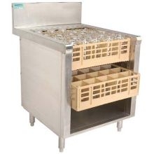 Advance Tabco Prestige 24 Inch Series Open Glass Rack Storage Cabinet
