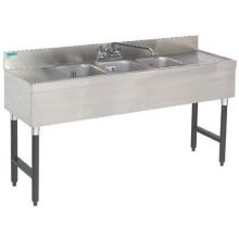 Advance Tabco Challenger Series Nsf Bar Sink, 3 Compartment, 3 Feet