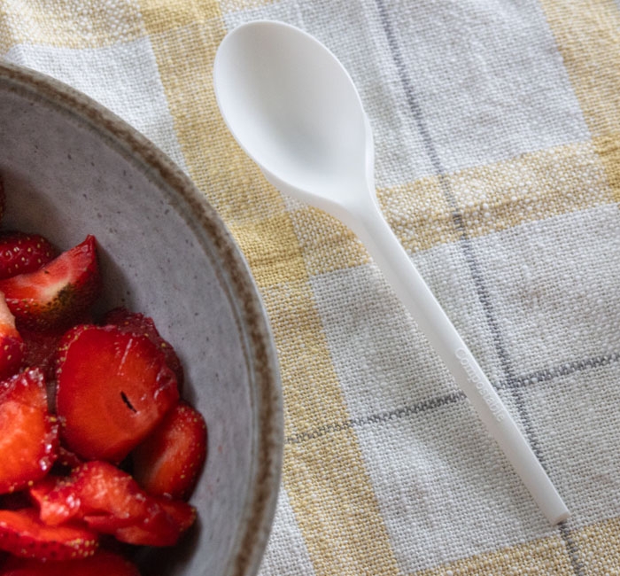 Kitch 24/7 Compostable Individual Wrap White Spoons -- 1000 per case