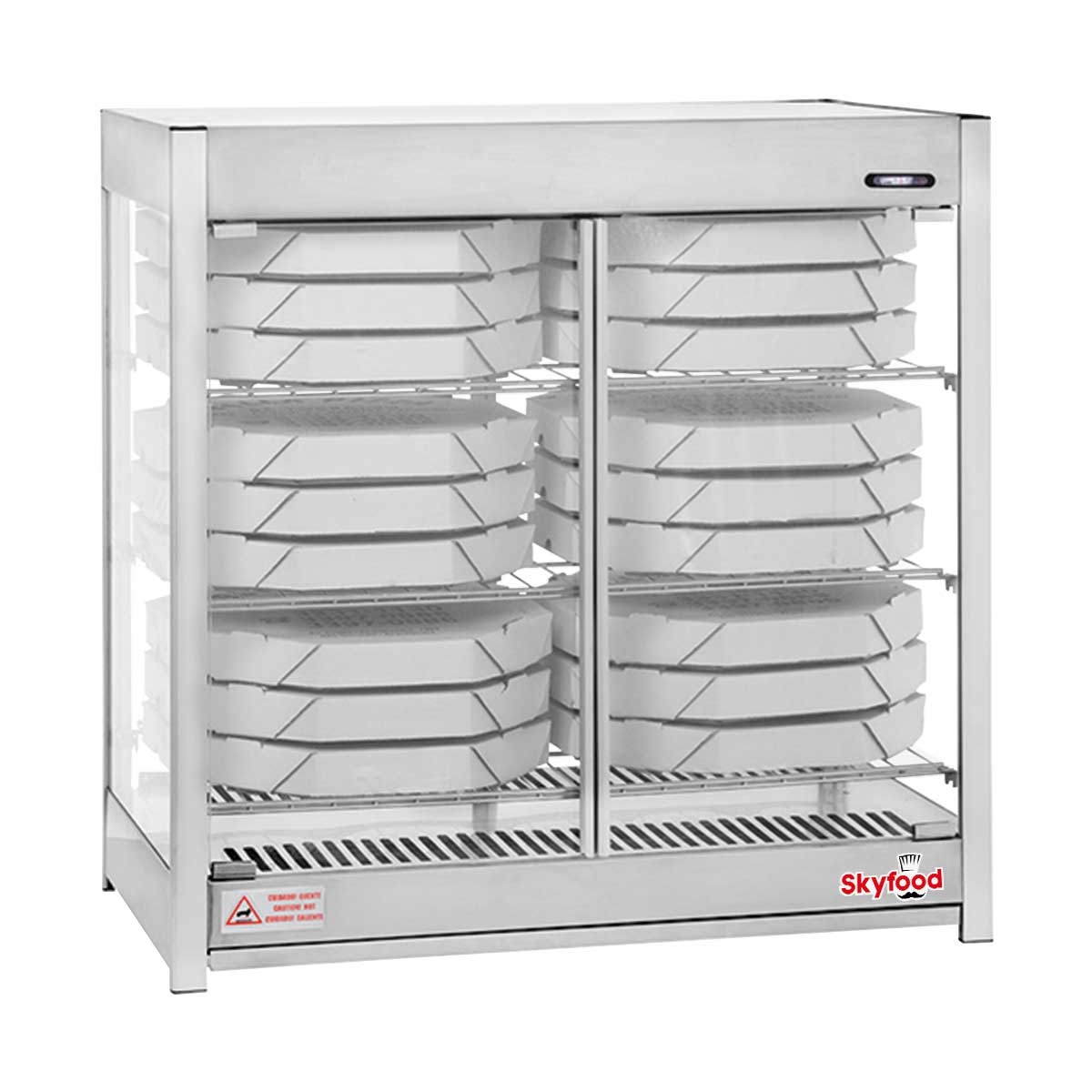 Skyfood Pass Thru Steam Line Heated Merchandiser Cabinet, 31 ½ X 18 ½ X 31 ½ Inch