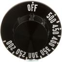 Blodgett OFF-500-200 Black Tstat Dial with White Numbers for Blodgett Part Number 16393, 2-1/4 inch Dia.
