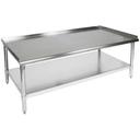 John Boos 16 Gauge Stainless Steel Equipment Stand with Lower Shelf and 1 1/2 inch Turn Up Rear Riser, 48 x 30 x 24 inch.