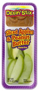Reichel Foods Sliced Apple with Peanut Butter Dippin Stix, 6 count -- 6 per case.