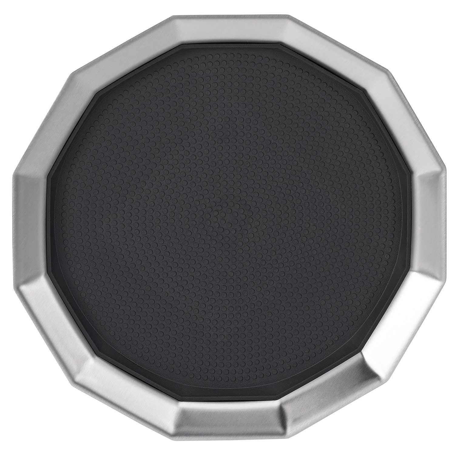 Service Ideas Stackable Small Brushed Finish 12 Panel Non-Slip Removable Insert Tray