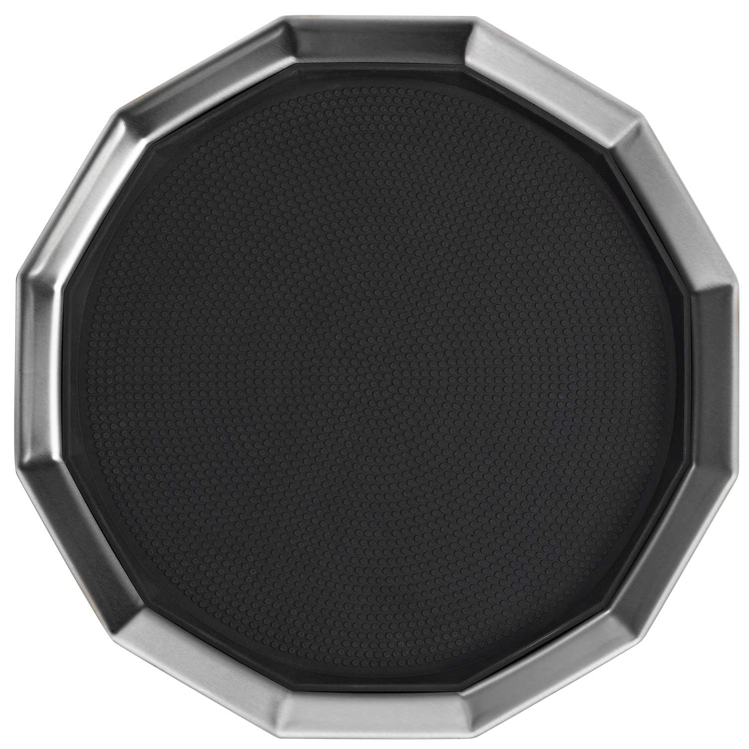 Service Ideas Stackable Medium Brushed Finish 12 Panel Non-Slip Removable Insert Tray