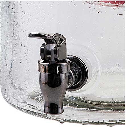Tablecraft Black Plated Plastic Replacement Faucet For 10090 Two Gallon Beverage Dispenser, 3.25 x 1.5 x 2.75 inch