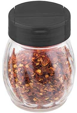 Tablecraft Black Plastic Flip Top Glass Shaker, 6 Ounce Capacity -- 12 Per Case