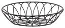 Tablecraft Petal Collection Black Powder Coated Metal Oval Serving Basket, 9 x 6 x 2.5 inch