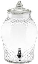 Tablecraft Decorative Clear Glass Beverage Dispenser, 2 Gallon Capacity